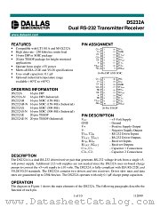 DS232A datasheet pdf MAXIM - Dallas Semiconductor