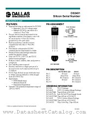 DS2401 datasheet pdf MAXIM - Dallas Semiconductor