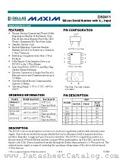 DS2411 datasheet pdf MAXIM - Dallas Semiconductor