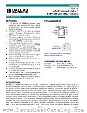 DS2432 datasheet pdf MAXIM - Dallas Semiconductor