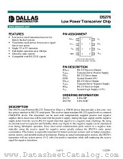 DS276 datasheet pdf MAXIM - Dallas Semiconductor