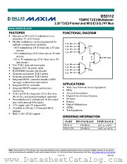 DS3112 datasheet pdf MAXIM - Dallas Semiconductor