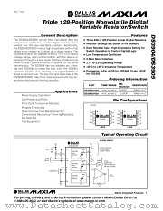 DS3905 datasheet pdf MAXIM - Dallas Semiconductor