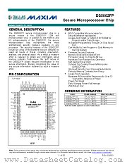 DS5002FP datasheet pdf MAXIM - Dallas Semiconductor