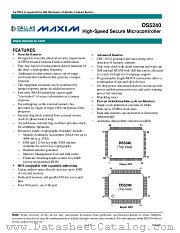 DS5240 datasheet pdf MAXIM - Dallas Semiconductor