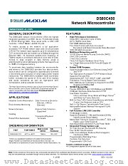 DS80C400 datasheet pdf MAXIM - Dallas Semiconductor