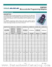 DS87001 datasheet pdf MAXIM - Dallas Semiconductor