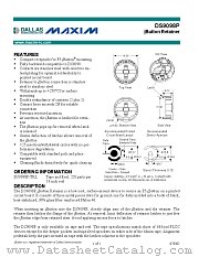 DS9098P datasheet pdf MAXIM - Dallas Semiconductor