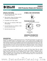 DS9503 datasheet pdf MAXIM - Dallas Semiconductor