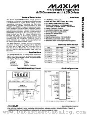 ICL7129A datasheet pdf MAXIM - Dallas Semiconductor
