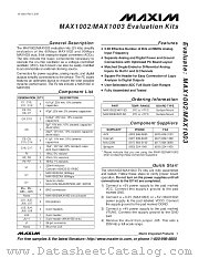 MAX1002EVKIT datasheet pdf MAXIM - Dallas Semiconductor