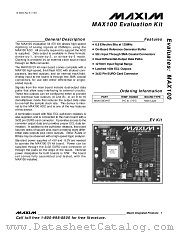 MAX100EVKIT datasheet pdf MAXIM - Dallas Semiconductor