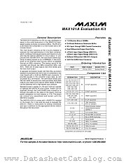 MAX101AEVKIT datasheet pdf MAXIM - Dallas Semiconductor