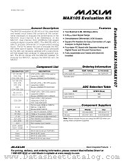 MAX105EVKIT datasheet pdf MAXIM - Dallas Semiconductor