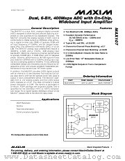MAX107 datasheet pdf MAXIM - Dallas Semiconductor
