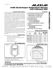 MAX1098 datasheet pdf MAXIM - Dallas Semiconductor