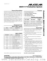 MAX1117EVSYS datasheet pdf MAXIM - Dallas Semiconductor