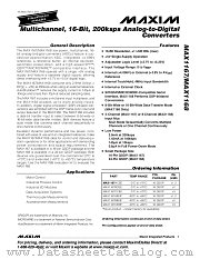 MAX1168 datasheet pdf MAXIM - Dallas Semiconductor