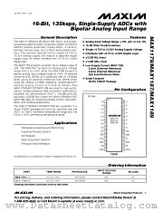 MAX1189 datasheet pdf MAXIM - Dallas Semiconductor