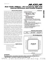 MAX1182 datasheet pdf MAXIM - Dallas Semiconductor