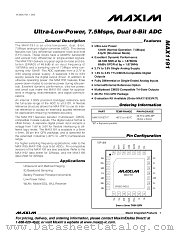 MAX1191 datasheet pdf MAXIM - Dallas Semiconductor