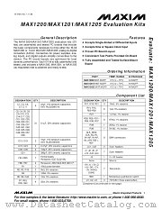 MAX1201EVKIT datasheet pdf MAXIM - Dallas Semiconductor