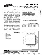 MAX1201 datasheet pdf MAXIM - Dallas Semiconductor