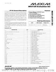 MAX120EVKIT datasheet pdf MAXIM - Dallas Semiconductor