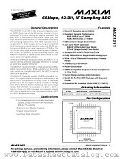 MAX1211 datasheet pdf MAXIM - Dallas Semiconductor