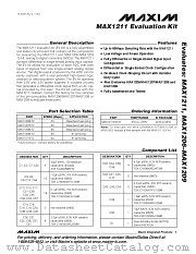 MAX1211EVKIT datasheet pdf MAXIM - Dallas Semiconductor