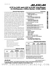 MAX1237 datasheet pdf MAXIM - Dallas Semiconductor