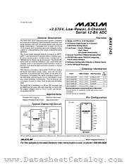 MAX1245 datasheet pdf MAXIM - Dallas Semiconductor