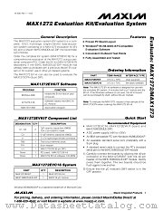 MAX1272EVSYS datasheet pdf MAXIM - Dallas Semiconductor