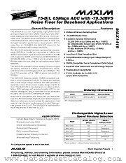 MAX1419 datasheet pdf MAXIM - Dallas Semiconductor
