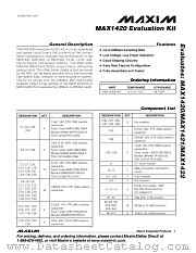 MAX1420EVKIT datasheet pdf MAXIM - Dallas Semiconductor