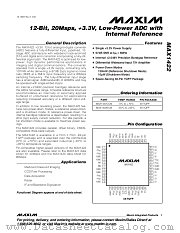 MAX1422 datasheet pdf MAXIM - Dallas Semiconductor