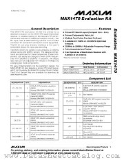 MAX1470EVKIT datasheet pdf MAXIM - Dallas Semiconductor