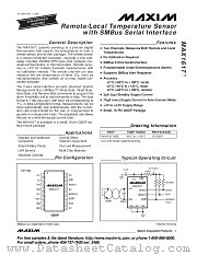 MAX1617 datasheet pdf MAXIM - Dallas Semiconductor