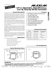 MAX1771 datasheet pdf MAXIM - Dallas Semiconductor