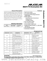 MAX1772EVKIT datasheet pdf MAXIM - Dallas Semiconductor
