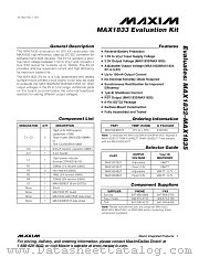 MAX1833EVKIT datasheet pdf MAXIM - Dallas Semiconductor