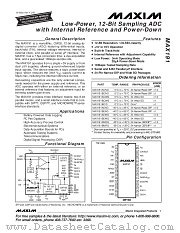 MAX191 datasheet pdf MAXIM - Dallas Semiconductor