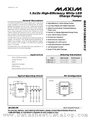 MAX1910 datasheet pdf MAXIM - Dallas Semiconductor