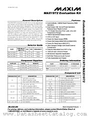 MAX1972EVKIT datasheet pdf MAXIM - Dallas Semiconductor