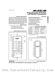 MAX214 datasheet pdf MAXIM - Dallas Semiconductor