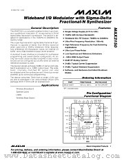 MAX2150 datasheet pdf MAXIM - Dallas Semiconductor