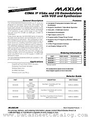 MAX2309 datasheet pdf MAXIM - Dallas Semiconductor