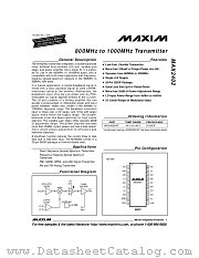 MAX2402 datasheet pdf MAXIM - Dallas Semiconductor