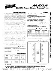 MAX2422 datasheet pdf MAXIM - Dallas Semiconductor
