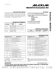 MAX2510EVKIT datasheet pdf MAXIM - Dallas Semiconductor